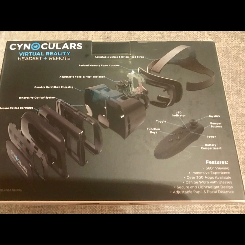 NIB Cynocular Virtual Headset with Remote Control - Picture 3 of 3